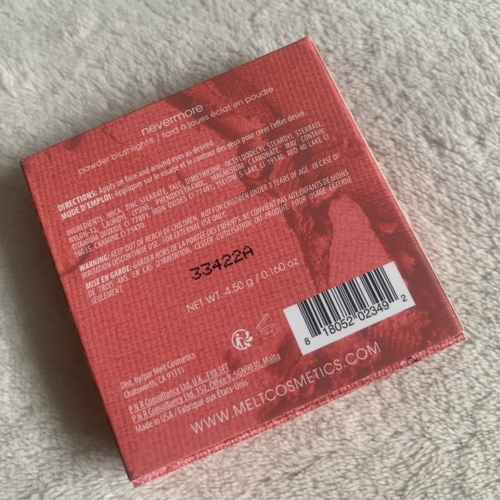 Melt Cosmetics Blush Light Powder Blush Nevermore BNIB - Picture 13 of 14